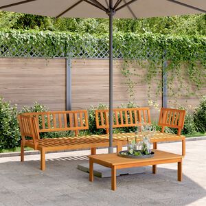 vidaXL Garden Pallet Corner Sofas 2 pcs Solid Wood Acacia