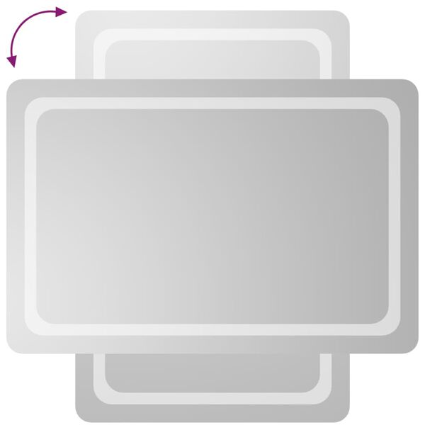 vidaXL LED Bathroom Mirror 60x90 cm