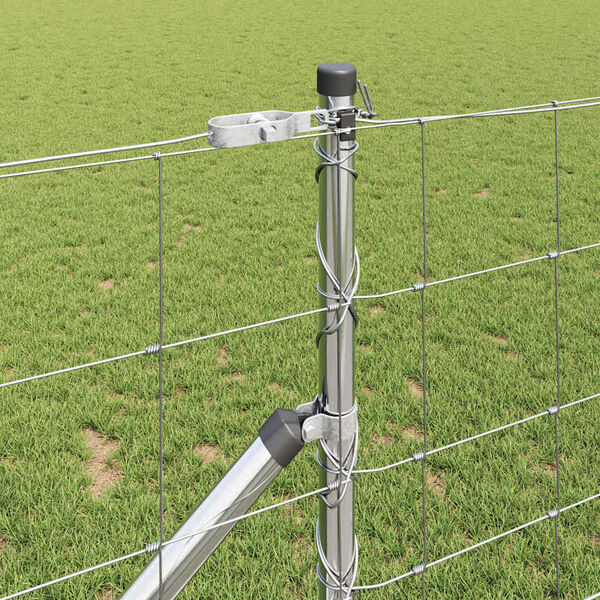 vidaXL Fence Post Galvanized 25 x 1 m Steel