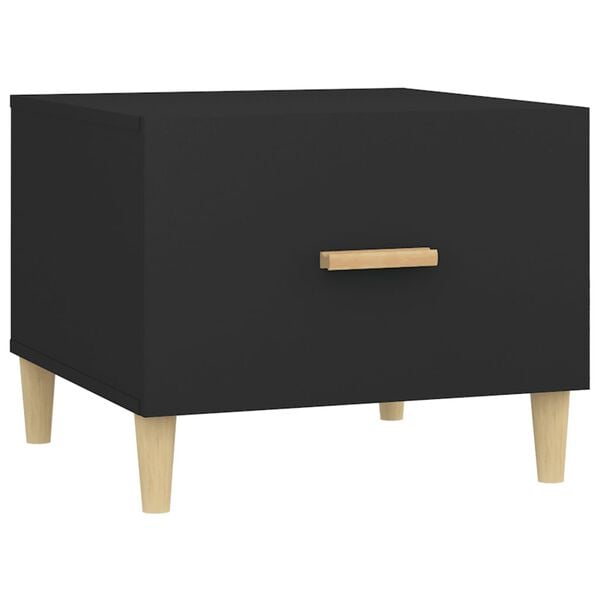 vidaXL Coffee Table Black 50x50x40 cm Engineered Wood