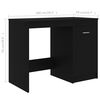 vidaXL Desk Black 100x50x76 cm Engineered Wood