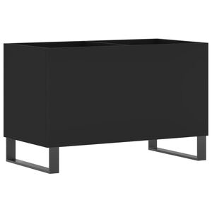 vidaXL Record Cabinet Black 74.5x38x48 cm Engineered Wood