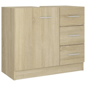vidaXL Sink Cabinet Sonoma Oak 63x30x54 cm Engineered Wood