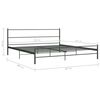 vidaXL Bed Frame without Mattress Grey Metal 200x200 cm