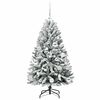 vidaXL Artificial Christmas Tree Green and White 120 cm PVC and Metal