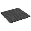 vidaXL Decking Tile 22 pcs Black 30 x 30 cm WPC