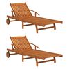 vidaXL Sun Loungers 2 pcs Solid Wood Acacia