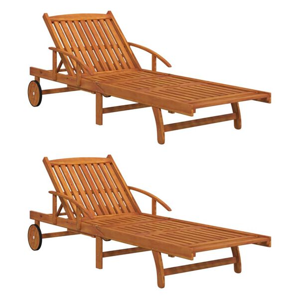 vidaXL Sun Loungers 2 pcs Solid Wood Acacia