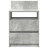 vidaXL Bedside Cabinets 2 pcs with 2 Drawers Concrete Grey 40x33x60 cm