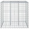 vidaXL Gabion Raised Bed Silver 60 x 60 x 55 cm Galvanised Steel