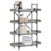 vidaXL Bookcase 4-Tier Grey Sonoma 100x33x145.5 cm Engineered Wood