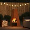 vidaXL Fire Pit Brown 50 x 50 x 100 cm Steel