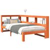 vidaXL Bookcase Bed without Mattress Wax Brown 100x200 cm Solid Wood Pine