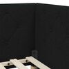 vidaXL Corner Bed Frame with Headboard Black 100 x 200 cm Fabric