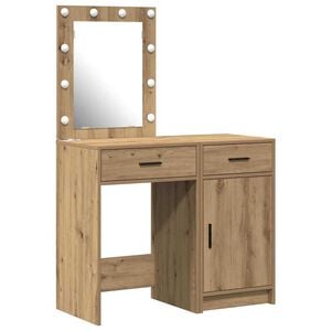 vidaXL Dressing Table 2 pcs Brown 50 x 41 x 135 cm Engineered Wood