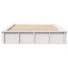 vidaXL Bed Frame White 120 x 190 cm Solid Pine Wood