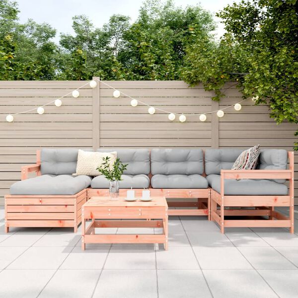 vidaXL 7 Piece Garden Sofa Set Solid Wood Douglas Fir