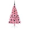 vidaXL Artificial Pre-lit Christmas Tree with 150 LEDs Pink 120 cm PVC