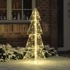 vidaXL Christmas Tree with 100 LEDs Warm White 120 cm Acrylic