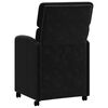 vidaXL Dining Chairs with Wheels 2 pcs Black 58 x 65 x 98 cm Velvet