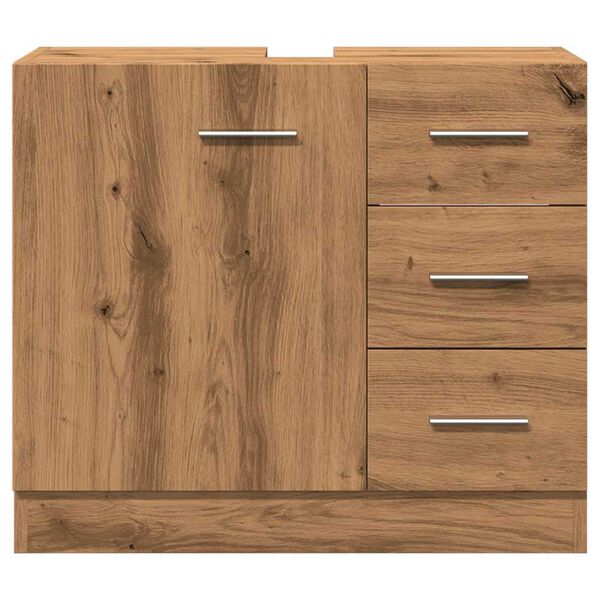 vidaXL Sink Cabinet Artisian Oak 63x30x54 cm Engineered Wood