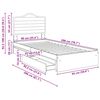 vidaXL Storage Bed Concrete Grey 90 x 200 cm Engineered Wood