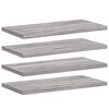 vidaXL Wall Shelves 4 pcs Grey Sonoma 40x20x1.5 cm Engineered Wood
