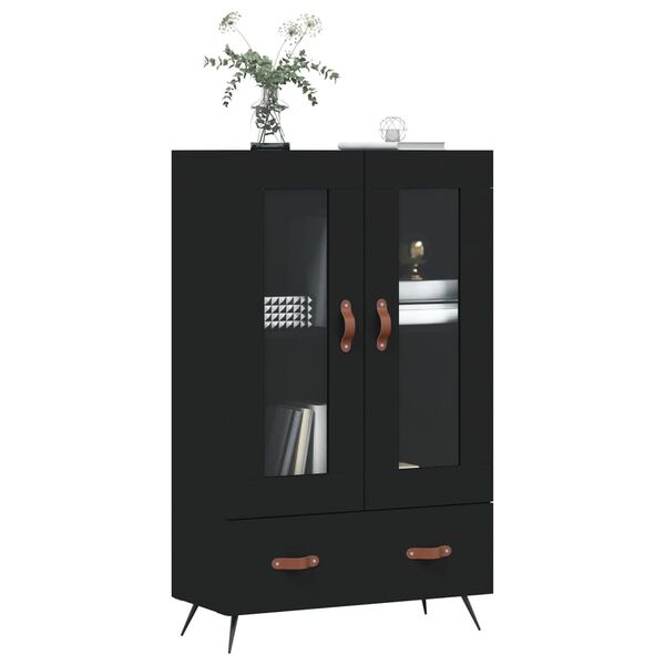 vidaXL Highboard Black 69.5x31x115 cm Engineered Wood