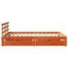 vidaXL Bed Frame with Drawers without Mattress Wax Brown 140x190 cm