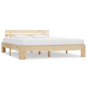 vidaXL Bed Frame without Mattress 180x200cm Solid Wood Pine