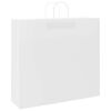 vidaXL Paper Bags 250 pcs with Handles White 54x15x49 cm