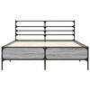vidaXL Bed Frame without Mattress Grey Sonoma 135x190 cm Double