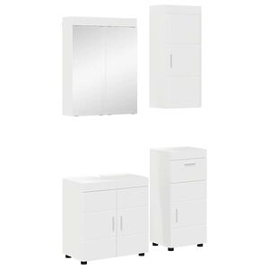 vidaXL Bathroom Furniture Set with Drawer TULUM White Engineered Wood