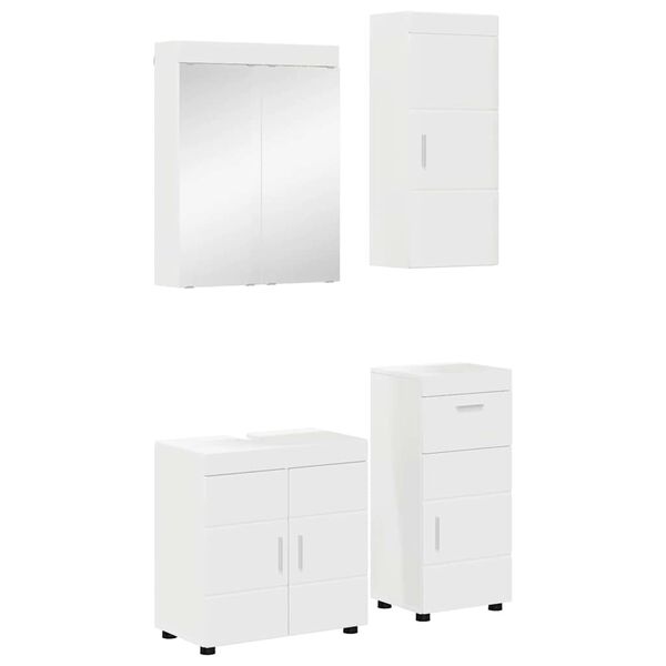 vidaXL Bathroom Furniture Set with Drawer TULUM White Engineered Wood