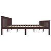 vidaXL Bed Frame without Mattress Dark Brown Solid Pinewood 180x200 cm Super King