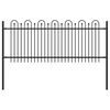 vidaXL Spike Arch Fence DRONTEN Black