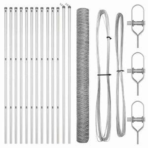 vidaXL Ground Fix Welded Wire Fence 25 x 1.5 m (W x H)