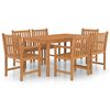 vidaXL 7 Piece Garden Dining Set 150x90 cm Solid Teak Wood