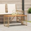 vidaXL Outdoor Table Natural 80 x 40 x 40 cm Steel and Poly Rattan