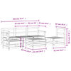 vidaXL 6 Piece Garden Sofa Set Solid Wood Pine