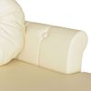 vidaXL Chesterfield Bench Cream 120.5 x 65 x 75 cm Faux Leather