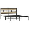 vidaXL Metal Bed Frame without Mattress Sonoma Oak 160x200 cm