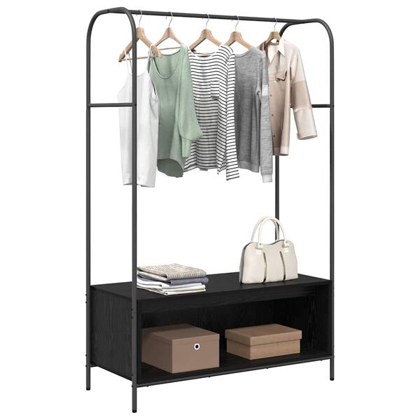 vidaXL Clothes Rack Black 100 x 44 x 160 cm Engineered Wood