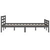 vidaXL Bed Frame without Mattress Grey Solid Wood 140x200 cm