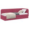 vidaXL Corner Bed Frame with Headboard Wine Red 80 x 200 cm Velvet