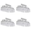 vidaXL Ceiling Lamp with Ellipsoid Glass Shades 4 pcs E14