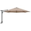 vidaXL Garden Parasol Taupe 248 x 248 x 148 cm Polyester and Steel