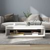 vidaXL Coffee Table White 110x50x33.5 cm Solid Pinewood