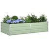 vidaXL Planter Pastel Green 195 x 100 x 45 cm Galvanised Steel