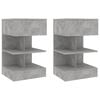 vidaXL Bedside Cabinets 2 pcs Concrete Grey 40x35x65 cm